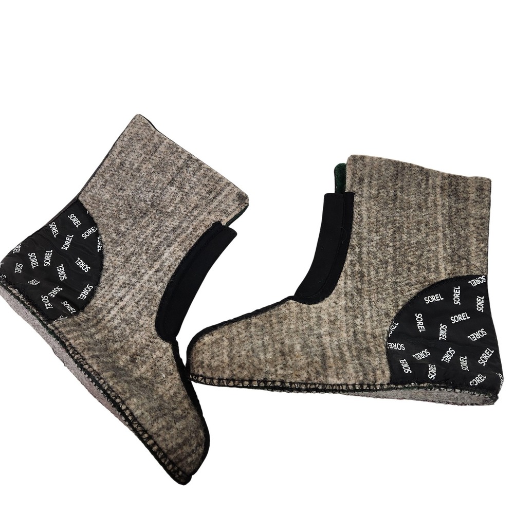 SOREL Storm Racer Powder Storm Boot Liners 6 Gray Wool Felt Removable